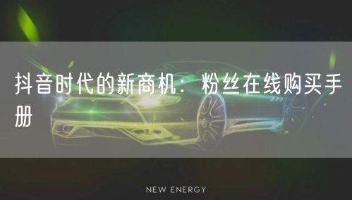 抖音时代的新商机：粉丝在线购买手册