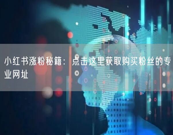 小红书涨粉秘籍：点击这里获取购买粉丝的专业网址
