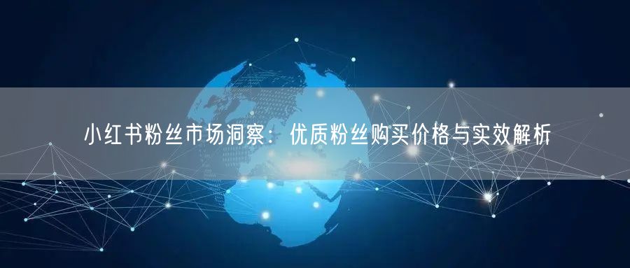 小红书粉丝市场洞察：优质粉丝购买价格与实效解析