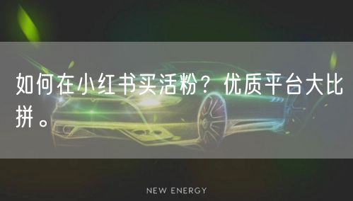 如何在小红书买活粉？优质平台大比拼。