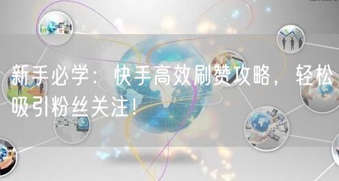 新手必学：快手高效刷赞攻略，轻松吸引粉丝关注！