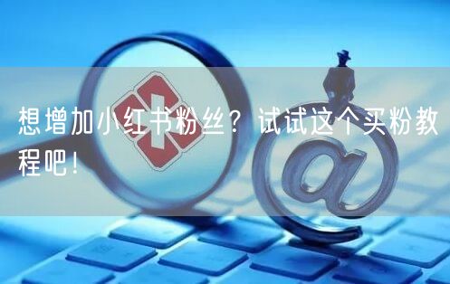 想增加小红书粉丝？试试这个买粉教程吧！