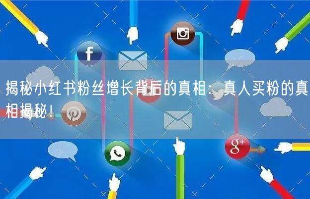揭秘小红书粉丝增长背后的真相：真人买粉的真相揭秘！