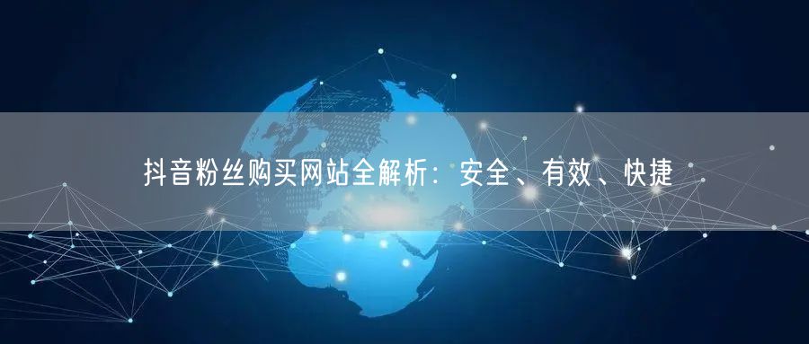 抖音粉丝购买网站全解析：安全、有效、快捷