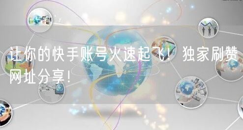 让你的快手账号火速起飞！独家刷赞网址分享！