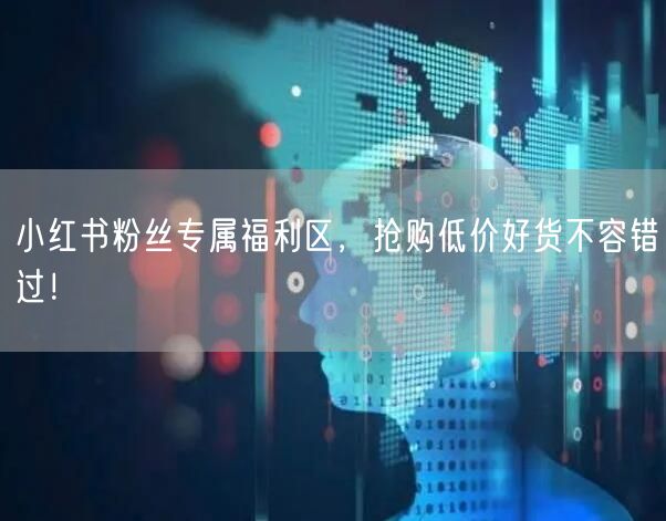 小红书粉丝专属福利区，抢购低价好货不容错过！