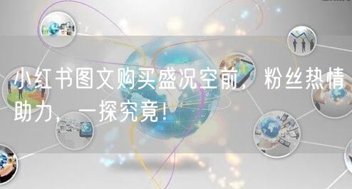 小红书图文购买盛况空前，粉丝热情助力，一探究竟！
