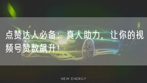 点赞达人必备：真人助力，让你的视频号赞数飙升！