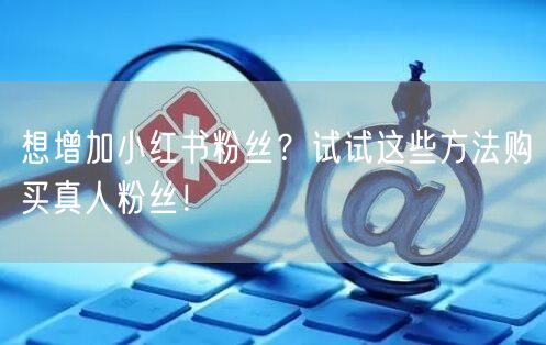 想增加小红书粉丝？试试这些方法购买真人粉丝！