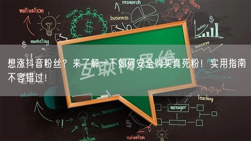 想涨抖音粉丝？来了解一下如何安全购买真死粉！实用指南不容错过！