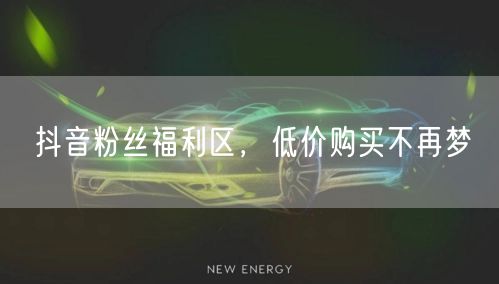 抖音粉丝福利区,低价购买不再梦