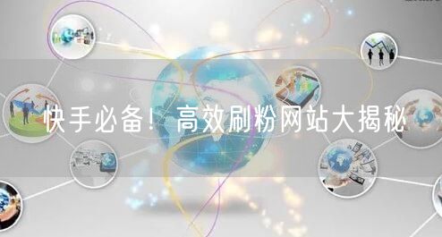 快手必备!高效刷粉网站大揭秘