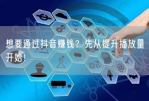 想要通过抖音赚钱?先从提升播放量开始!